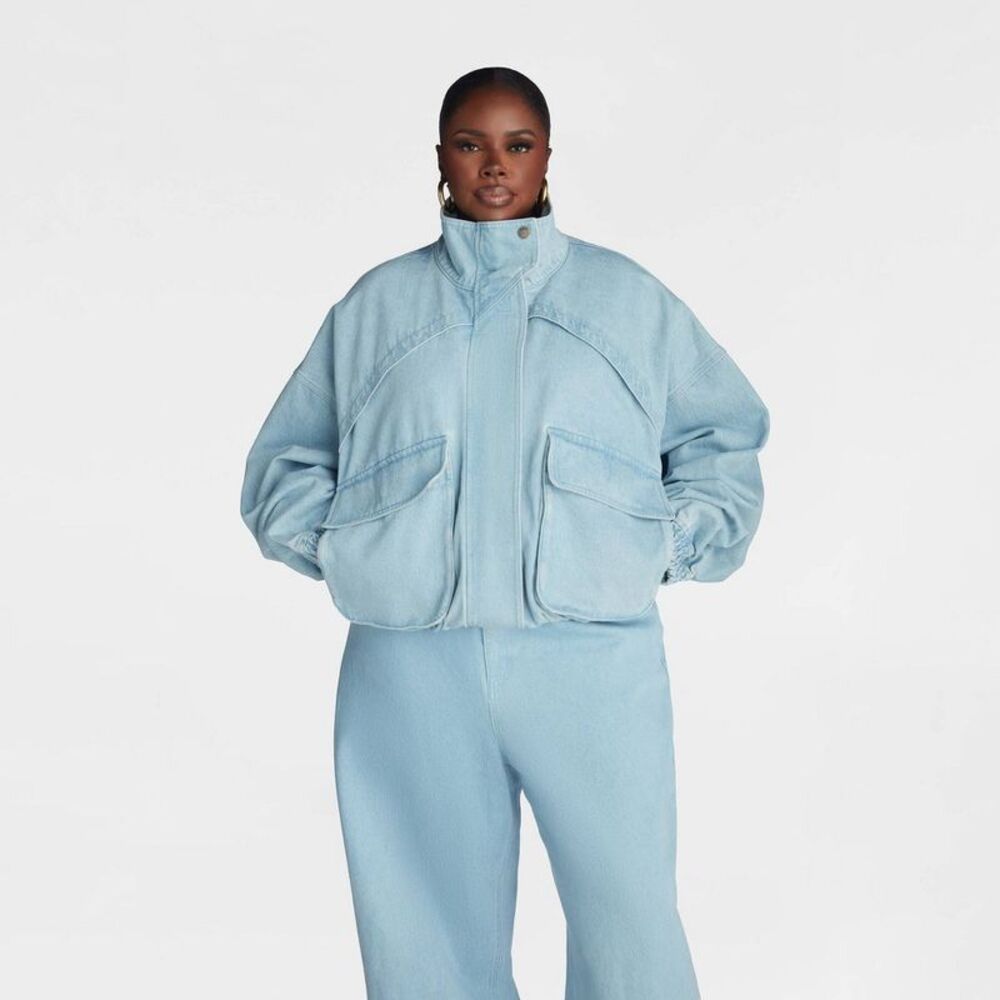 KBB by Kahlana -  Women's 'The Denim Bomber Jacket' - Blue